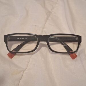 Red and black Prada women glasses